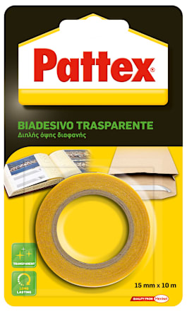 Nastro biadesivo trasparente Pattex