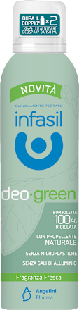 Deodorante spray green fragranza fresca infasil