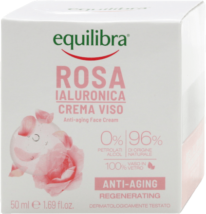 Crema viso anti-aging con rosa ialuronica equilibra