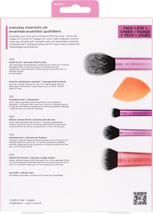 Everyday essentials face + eye + cheek - set četkica za šminkanje REAL TECHNIQUES