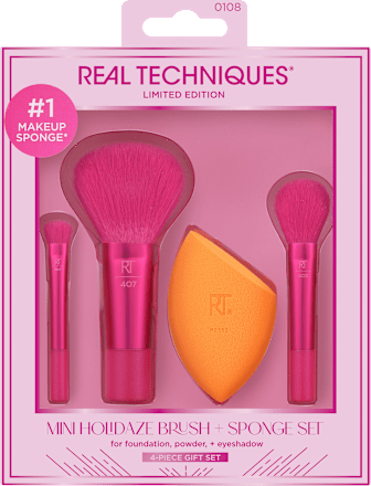 Make-up Set 4tlg Mini Holidaze Brush + Sponge REAL TECHNIQUES