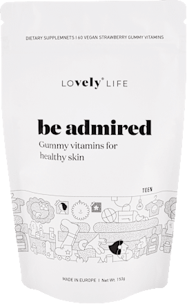 Gumené vitamíny pre zdravú pleť be admired Teen jahoda LOvely LIFE