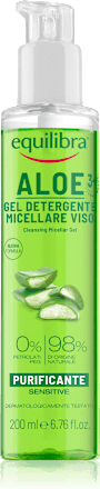 Gel detergente micellare viso 3+ con aloe vera equilibra