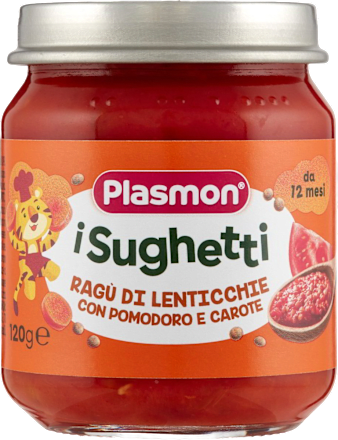 i Sughetti Ragù di lenticchie con pomodoro e carote Plasmon