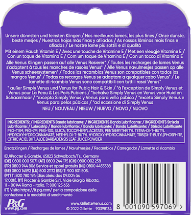 Rasierklingen Deluxe Smooth Swirl Gillette Venus