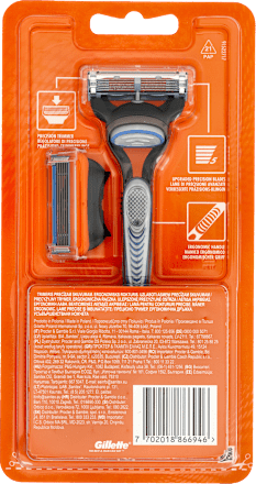 Maszynka do golenia z wymiennymi ostrzam FUSION MANUAL + 2 wkłady Gillette