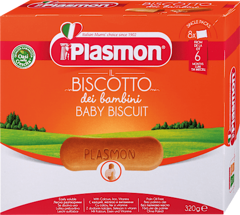Biscuiți pasați pentru bebeluși de la 4 luni Plasmon