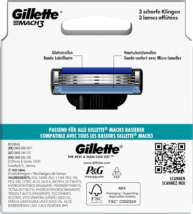 Rasierklingen, Mach3 Gillette