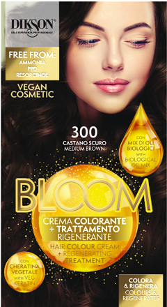 Crema Colorante e Trattamento Rigenerante Castano Scuro Dikson