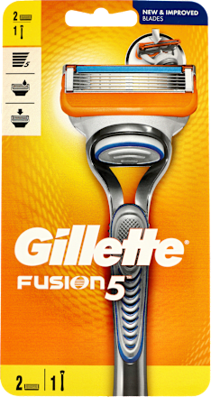 Maszynka do golenia z wymiennymi ostrzam FUSION MANUAL + 2 wkłady Gillette