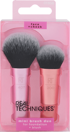 Súprava mini štetcov duo face + cheek REAL TECHNIQUES