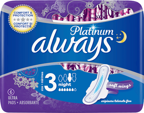 Absorbante de noapte Platinum mărimea 3 always