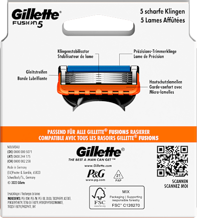 Rasierklingen, Fusion5 Gillette