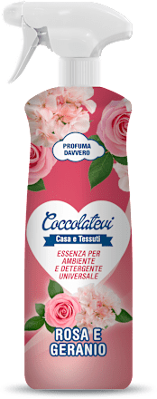 Essenza per ambienti e detergente universale - Rosa e geranio Coccolatevi