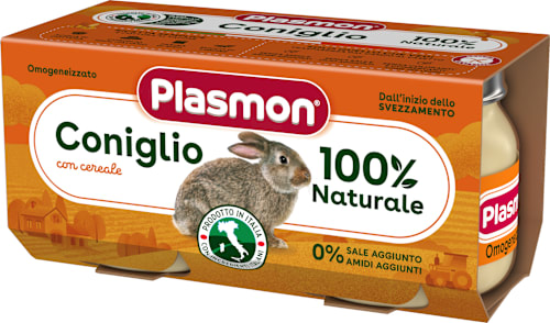 Пюре от заешко месо и оризово брашно, 6+м Plasmon