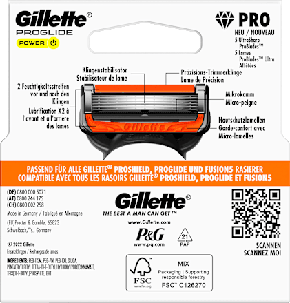 Rasierklingen, ProGlide Power  Gillette