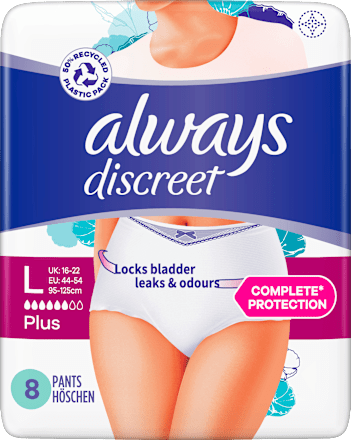 discreet Pants Inkontinenz Gr. L Plus  always