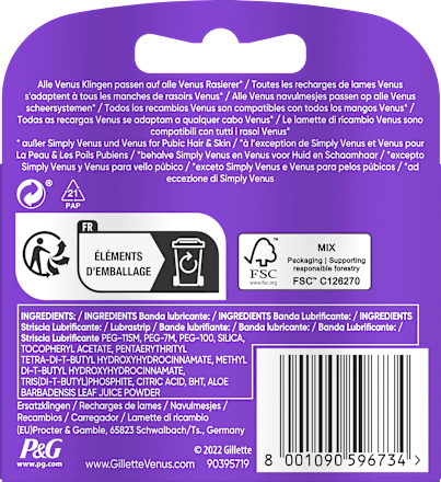 Rasierklingen Deluxe Smooth Swirl Gillette Venus