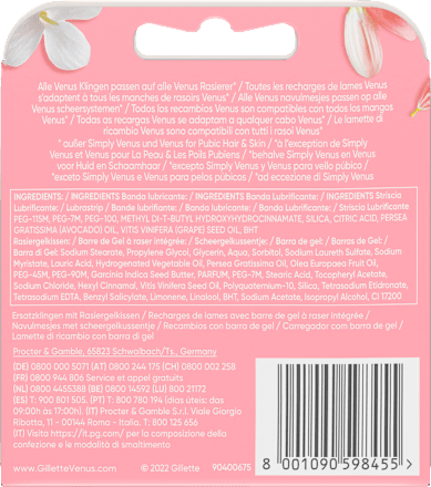 Rasierklingen, Comfortglide Spa Breeze Gillette Venus