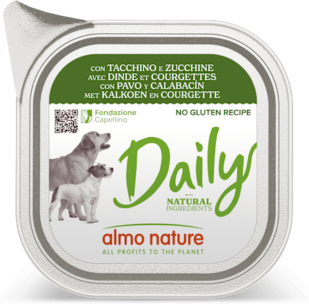 Cibo per cani Daily con tacchino e zucchine almo nature