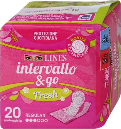 Proteggislip intervallo & go Fresh Regular ripiegati  LINES