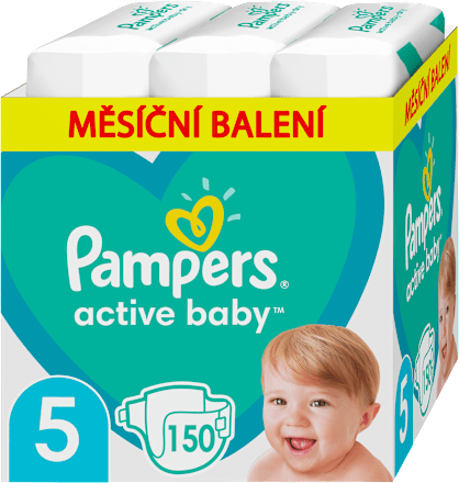 active baby pleny měsíční box, velikost 5 Pampers active baby