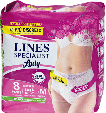 Lady Pants discreet ipoallergenici taglia M LINES