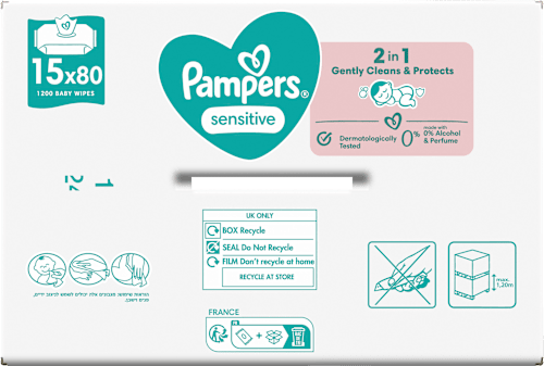 Feuchttücher sensitive Vorteilspack (15x80 St) Pampers