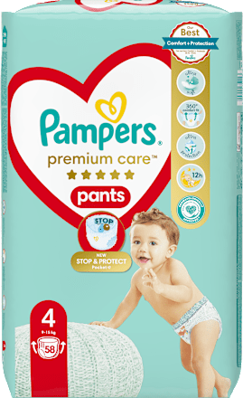 Гащички Premium Care, размер 4 (9-15 kg) Pampers Premium Care