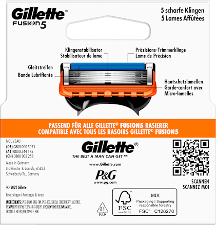 Rasierklingen, Fusion5 Gillette
