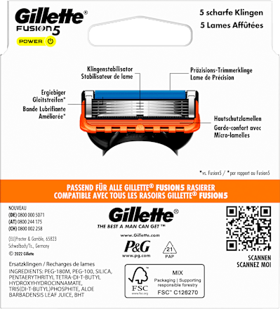 Rasierklingen, Fusion5 Power Gillette
