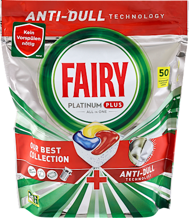 All in one Spülmaschinentabs Platinum Plus + Zitronenduft FAIRY