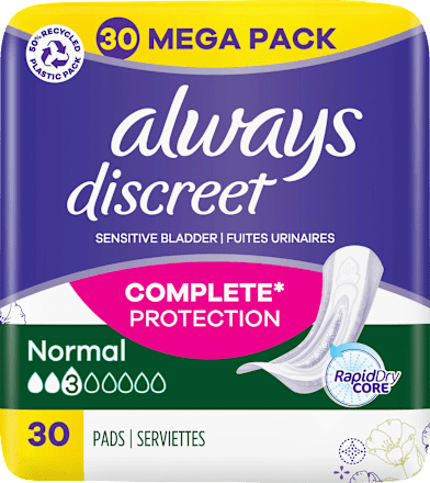 discreet Einlagen Inkontinenz Normal Mega Pack always
