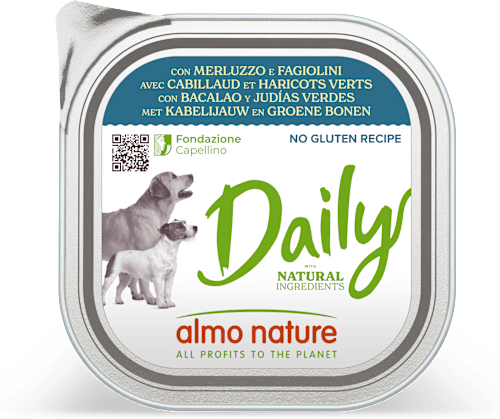 Cibo per cani Daily con merluzzo e fagiolini almo nature
