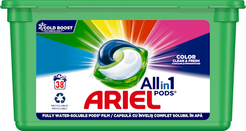 Капсули за цветно пране All in 1 Color, 38 пранета ARIEL
