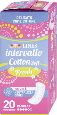 Intervallo Cotton Soft Proteggislip Fresh Regular distesi LINES