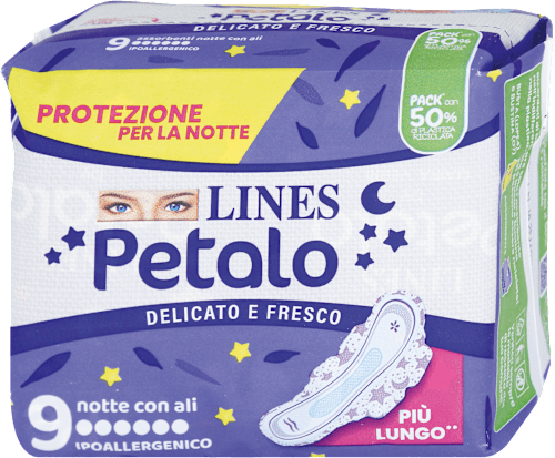 Assorbenti Petalo notte con ali  LINES