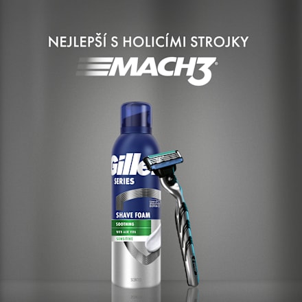 Series zklidňující pěna na holení Aloe Vera Gillette