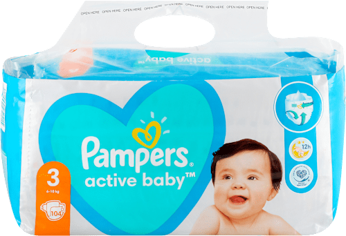 Pelene MIDI, veličina 3 (6 - 10 kg), Giant Pack Pampers active baby