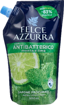 Ricarica sapone liquido con antibatterico menta e lime FELCE AZZURRA