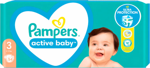 Scutece numărul 3, 6-10kg Pampers active baby