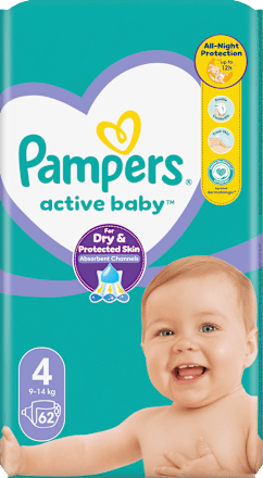 Plienky Active Baby veľ. 4 (9 - 14 kg) Pampers active baby