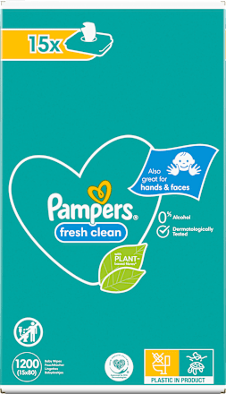 Feuchttücher Fresh Clean (15x80 St), Vorteilspack  Pampers