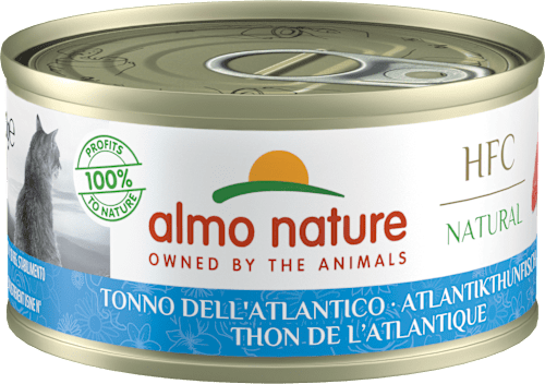 Lattina per gatti HFC Natural con tonno dell'Atlantico almo nature