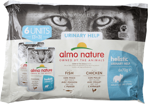 Cibo per gatti adulti Holistic Urinary Help con pesce e pollo almo nature