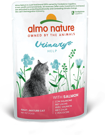 Cibo umido per gatti Urinary con salmone almo nature