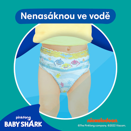 Splashers Baby Shark plenkové kalhotky do vody, velikost 4 Pampers Splashers