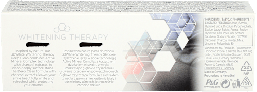 Pasta do zębów 3D White Whitening Therapy Charcoal blend-a-med