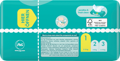 Windeln Baby Dry, Gr. 1 Newborn (2-5 kg) Pampers