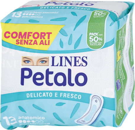 Assorbenti Petalo anatomici senza ali  LINES